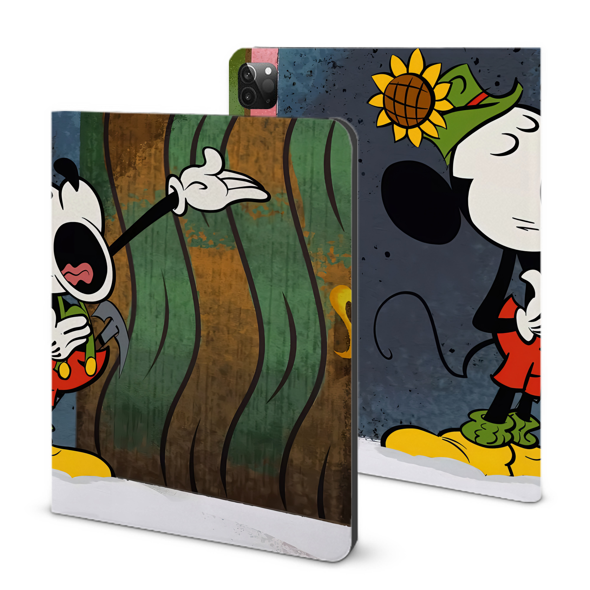 （画像用） ミッキーマウス Mickey Mouse IPadケース ペンホルダー付き ブックスタイルデザイン